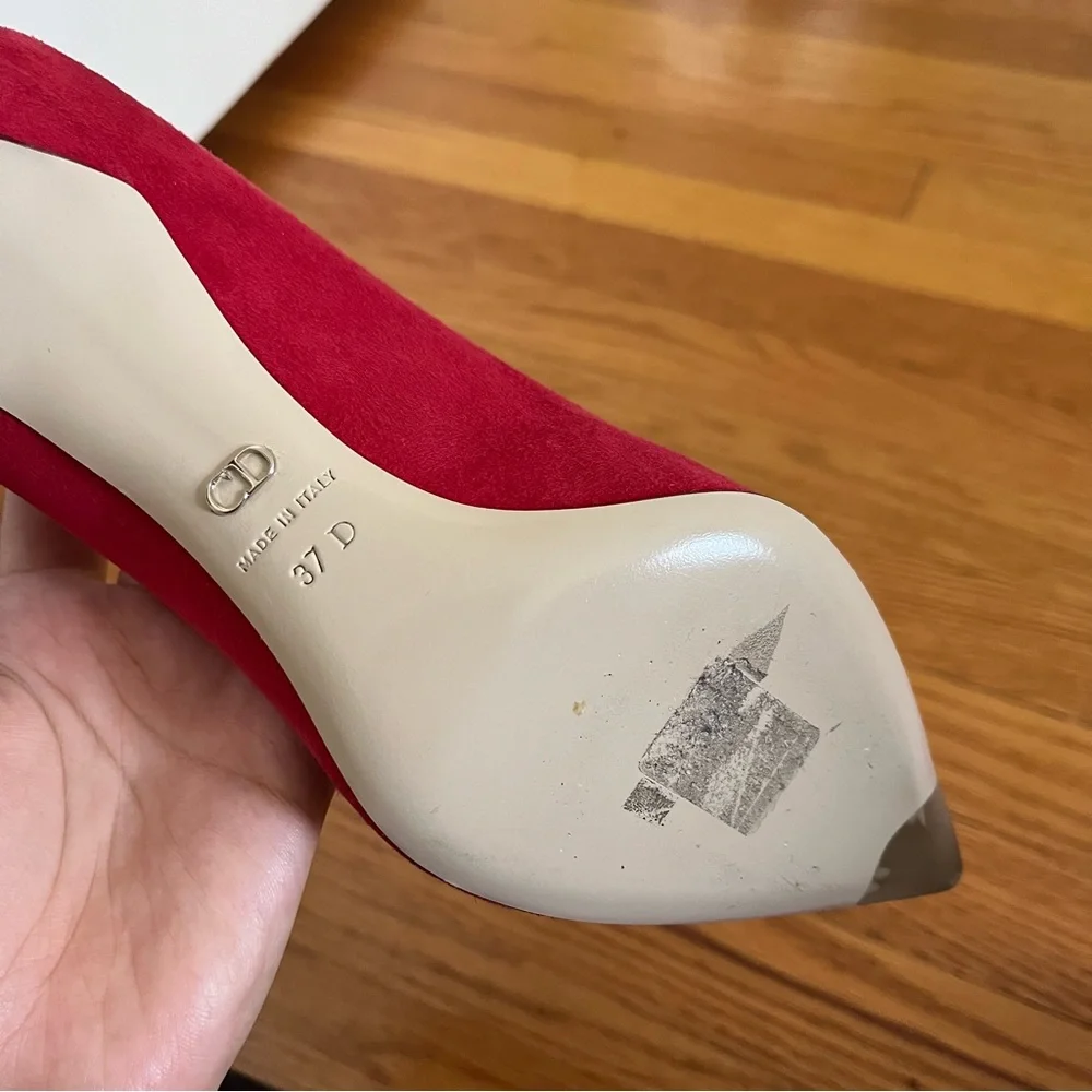 Christian Dior red suede pumps - Picture 6 of 6